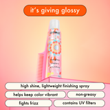 top gloss | hair shine spray