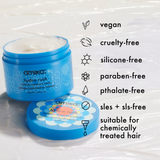 hydro rush intense moisture mask is vegan, cruelty-free, silicone-free, paraben-free, phthalate-free, sles and sls-free, and suitable for chemically treated hair. 